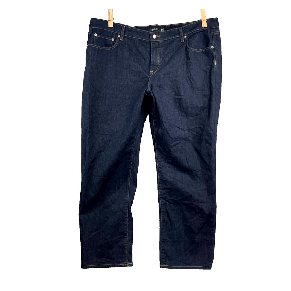 Lauren Ralph Lauren Dark Blue Straight-Leg Jeans